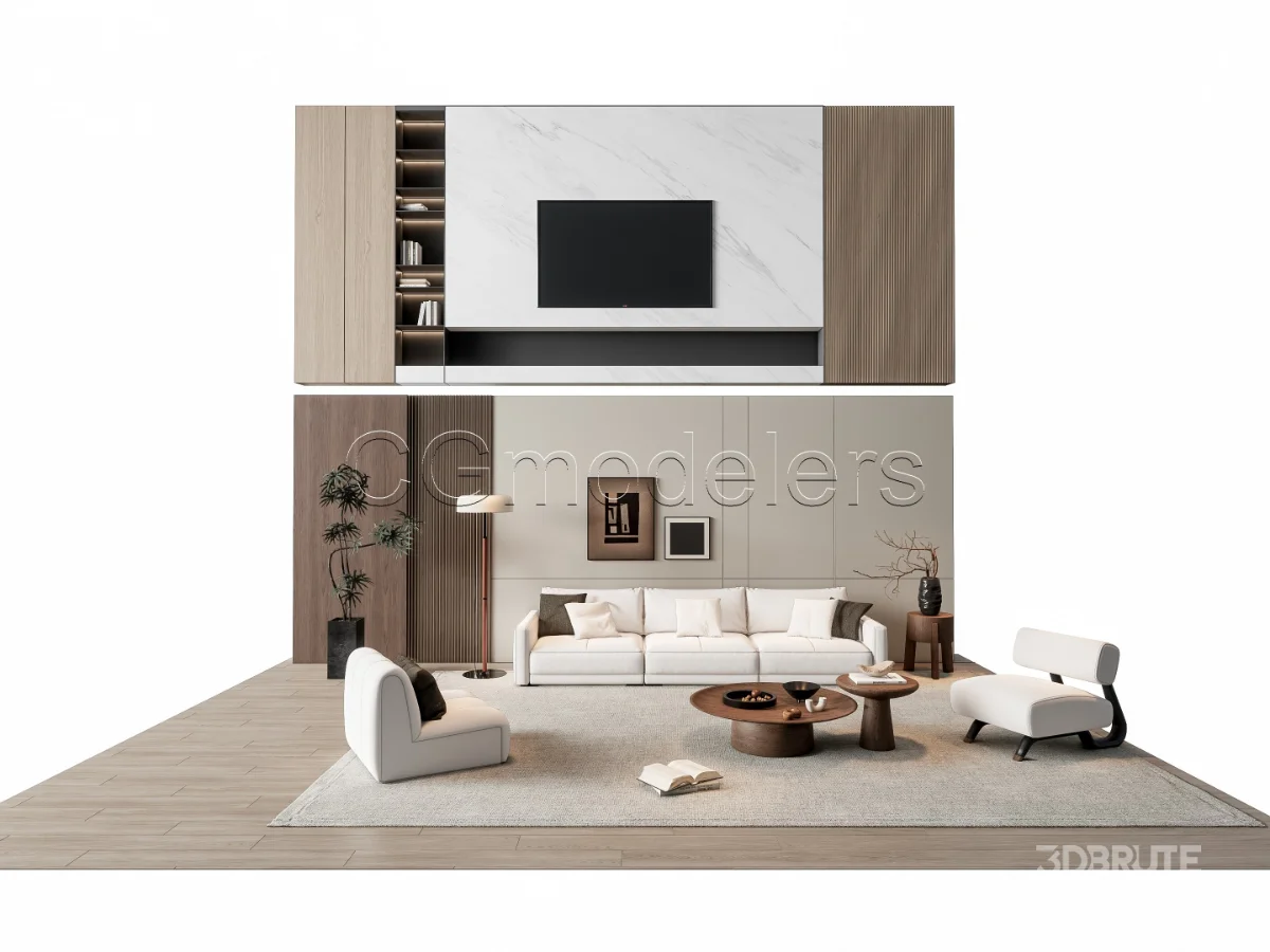 MODERN LUXURY LIVING ROOM SET 8 Image 1
