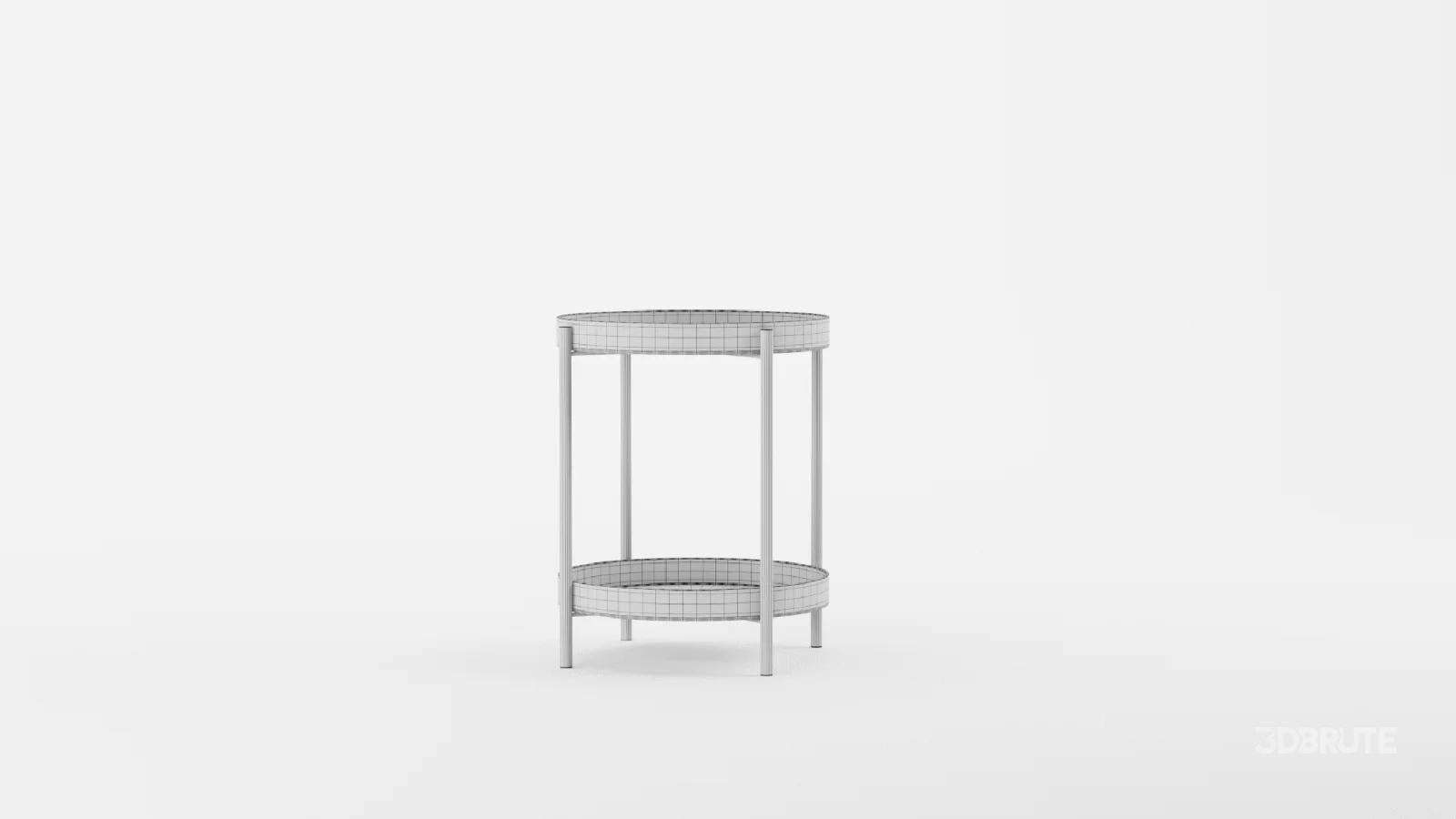 Tier Round Storage Side Table End Table Image 1
