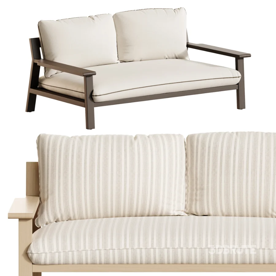 Amir 2-Seater Outdoor Day Bed in Acacia Image 2