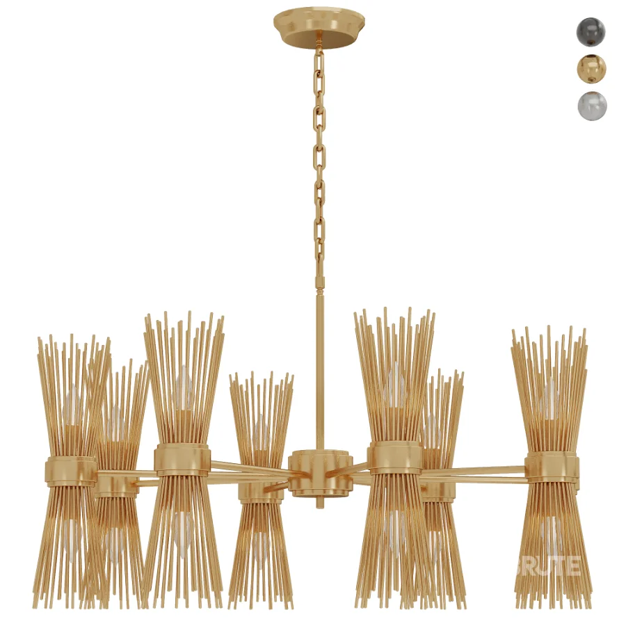 Skyla Brass Chandelier Image 1