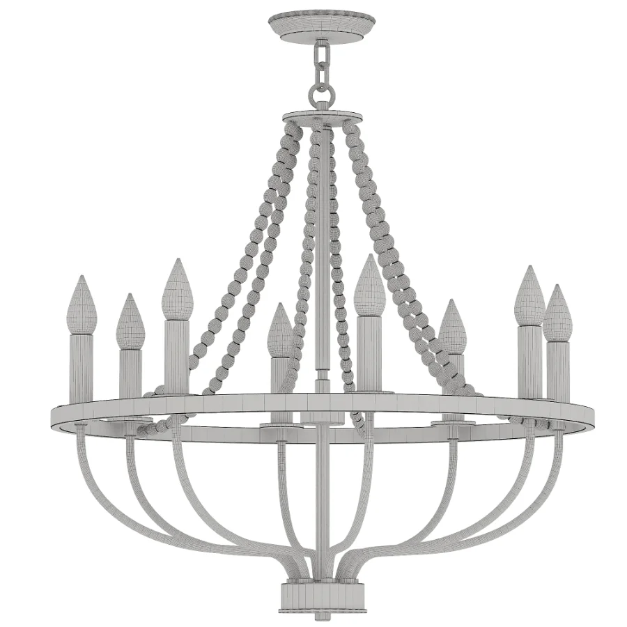 Resha Wagon Wheel Chandelier Image 3