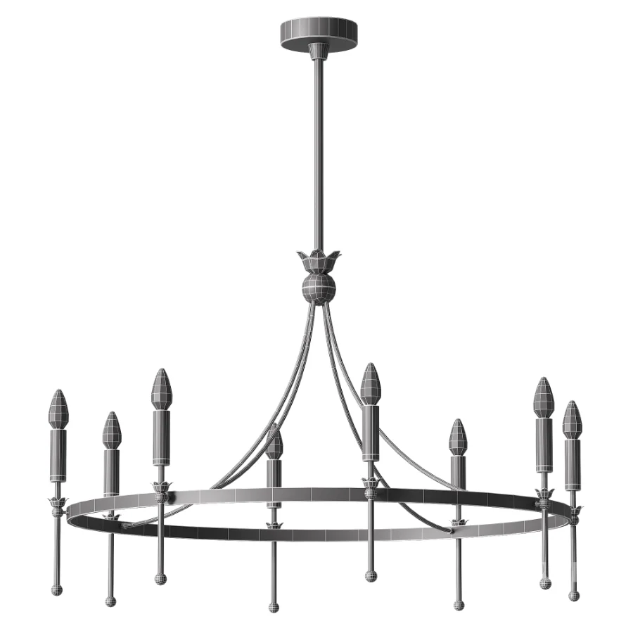 Ellie 8 Light Chandelier in Aged Brass Image 2