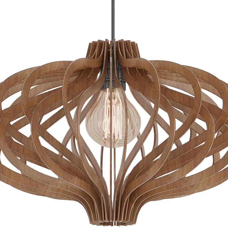 Wooden pendant lamp Orion Walnut Image 4