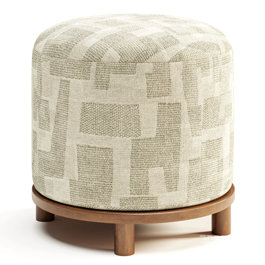 Bisou Performance Jacquard Ottoman Image 3