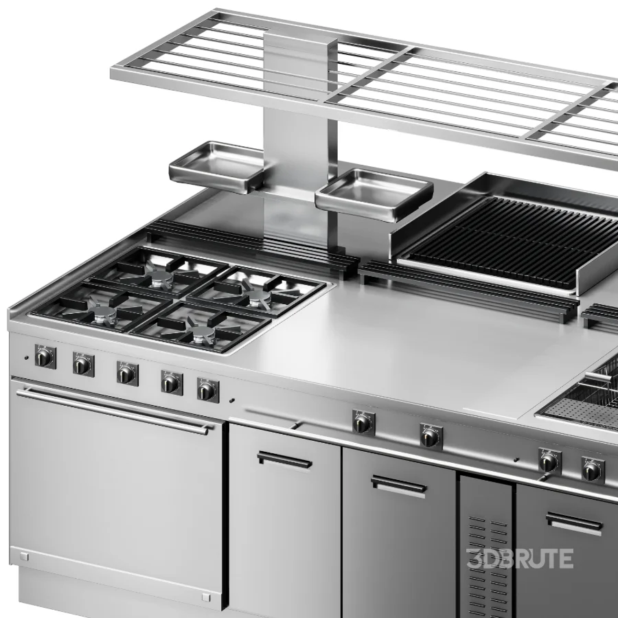 Professional Stainless Steel Cooking Island Image 3