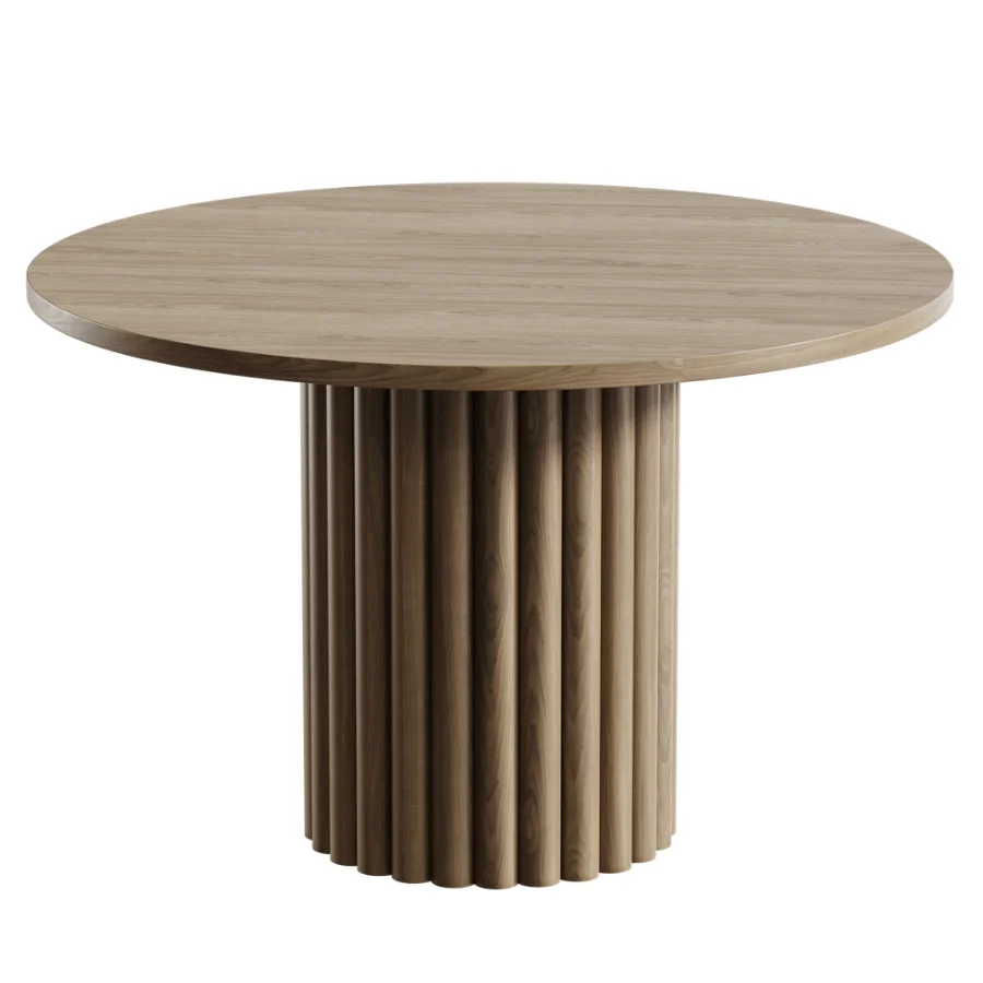 Linda chair And Mayeerty 46 Modern Wooden Round Dining Table Image 3