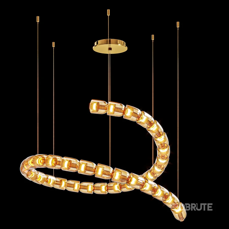 Gabriel Spiral Chandelier Led Image 2