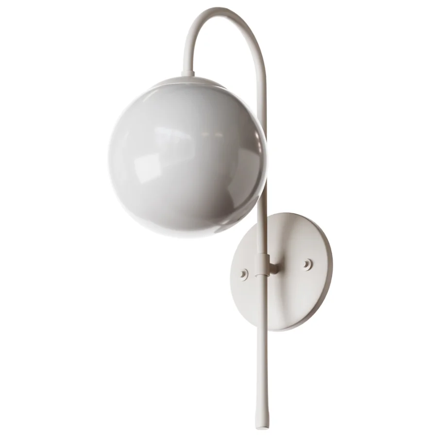 Wall Light E27 MB3167 Gold with a White Ball Image 3