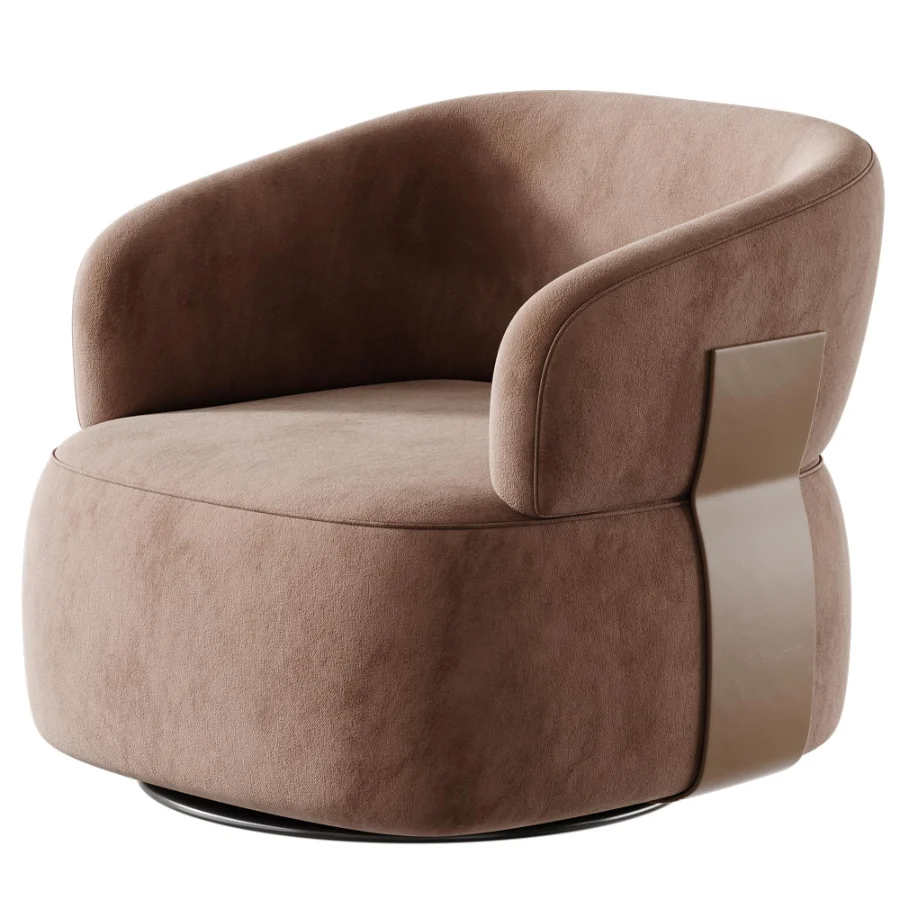 Hillip 360 Rotation Modern Barrel Chair Image 4