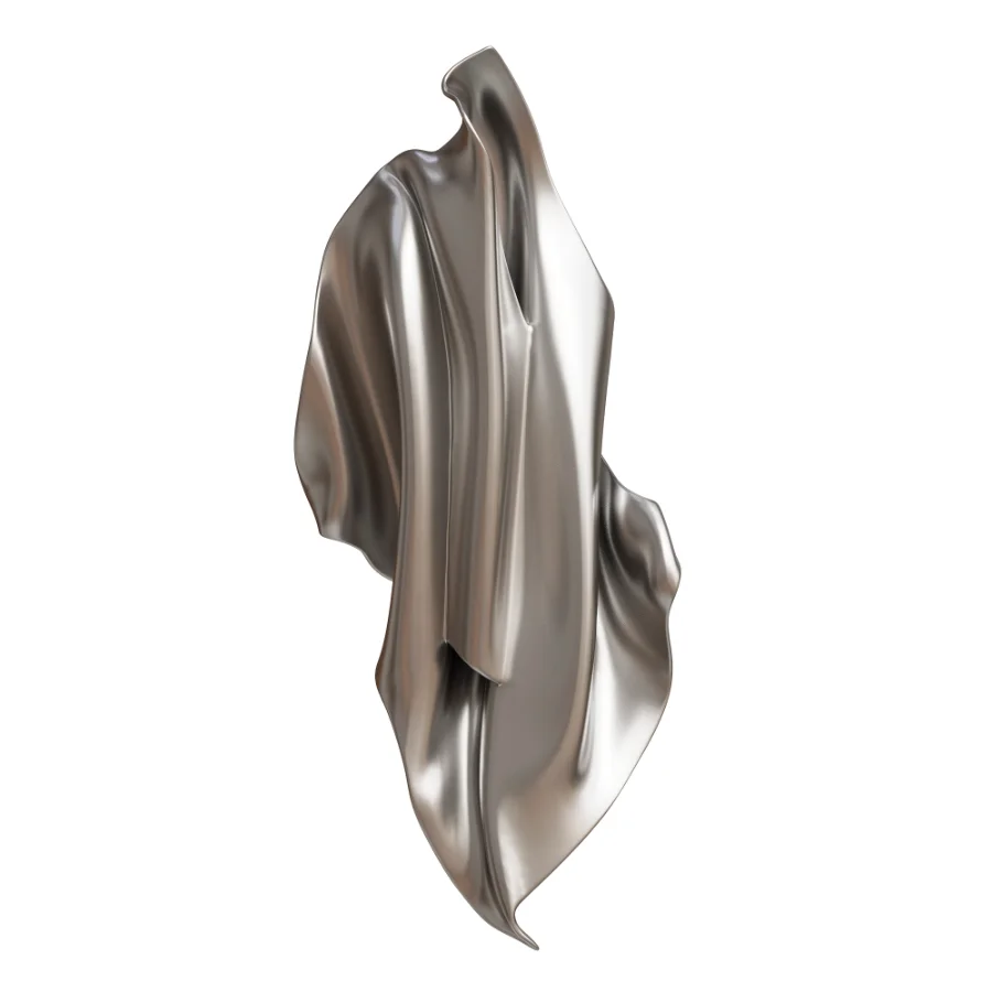 Wall Decor Abstract Golden Silk Flow Image 4