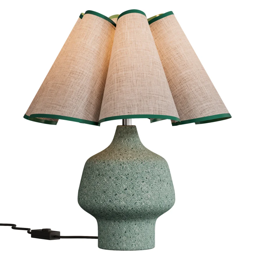 Table Lamp ValueLights Jamie Green Ceramic Table Lamp by Matalan Image 3