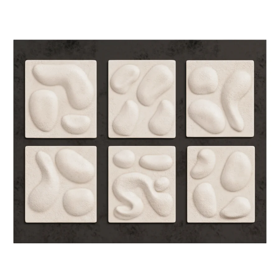 Wall Sculpture Set Modern Gold Relief 27 Image 3