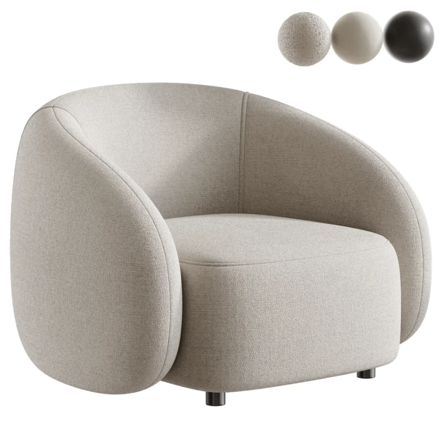 Modern Leather Armchair Image 1