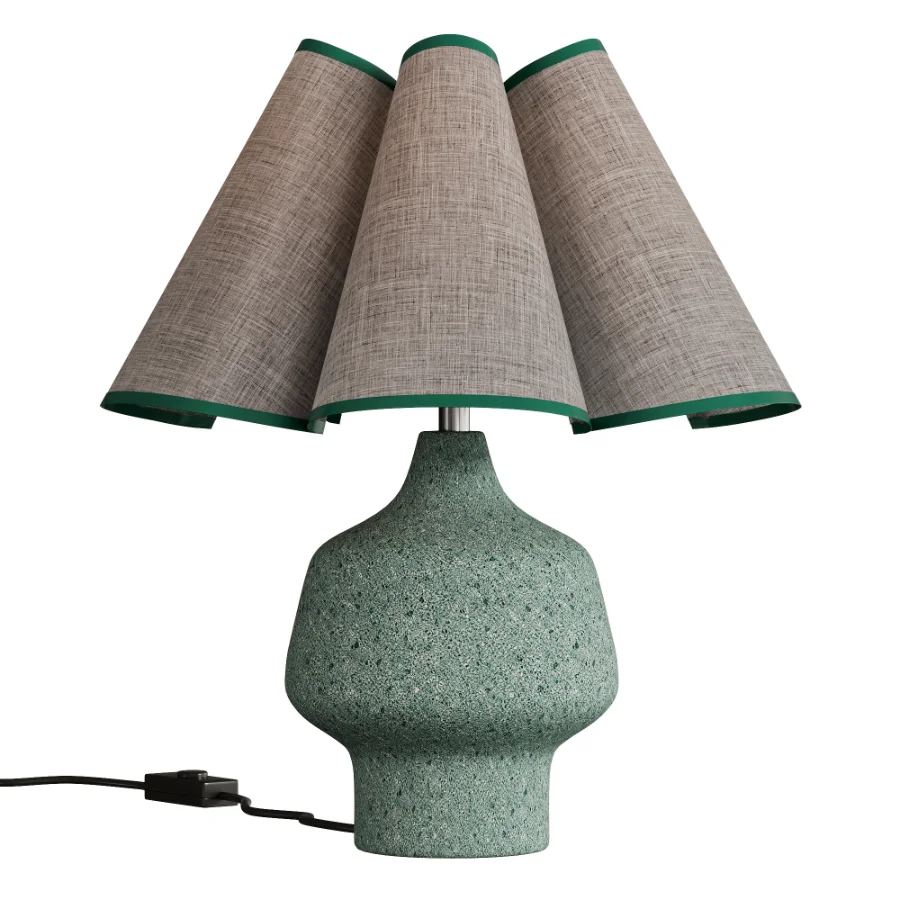 Table Lamp ValueLights Jamie Green Ceramic Table Lamp by Matalan Image 1
