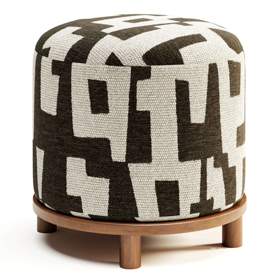 Bisou Performance Jacquard Ottoman Image 5