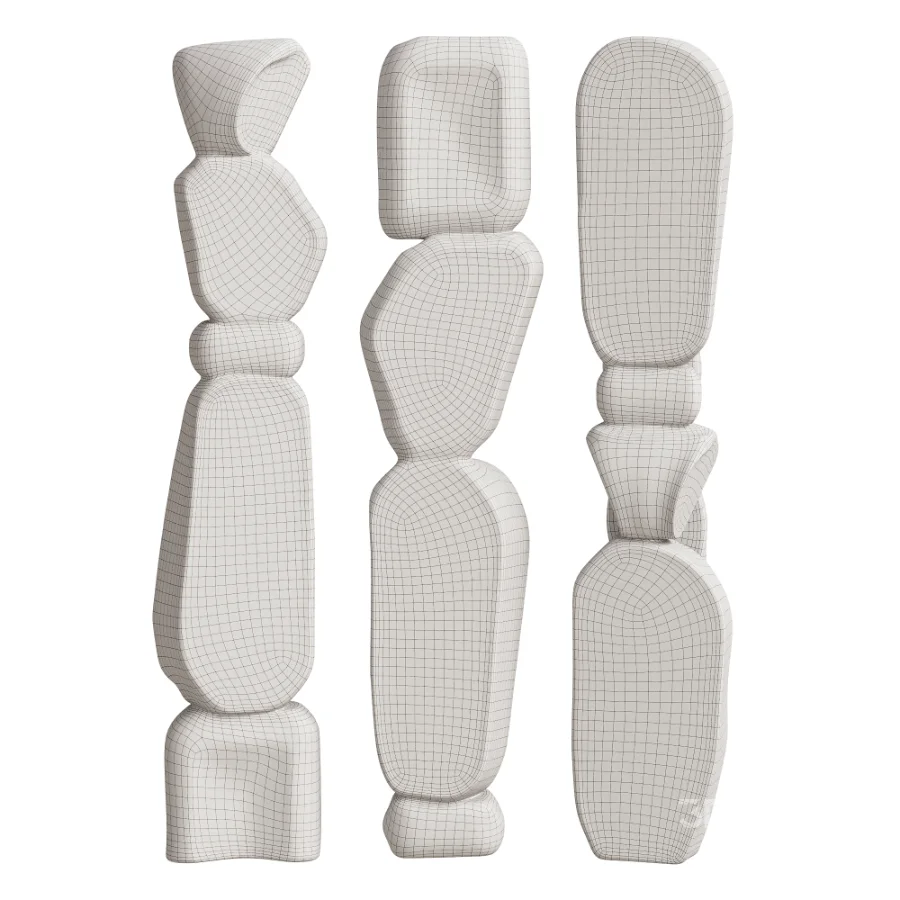 Minimalist Plaster Stacked Sculptures Image 4