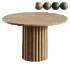 Modern Wooden Round Dining Table - Thumbnail 1