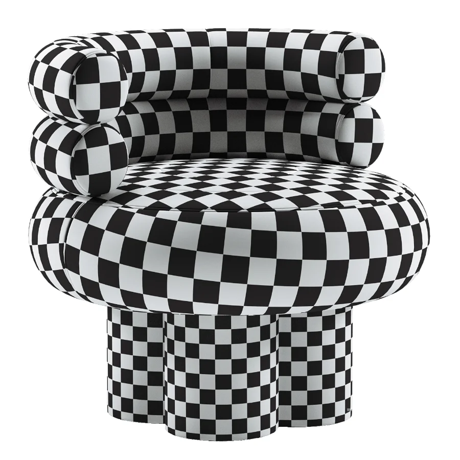 Swivel Boucle Barrel Chair Image 8
