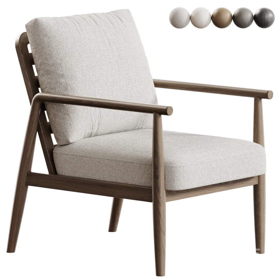 Solid Wood Frame Arm Chair Image 1