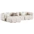 Westwing Teddy Boucle Modular Sofa with Tayla Pouf - Thumbnail 3