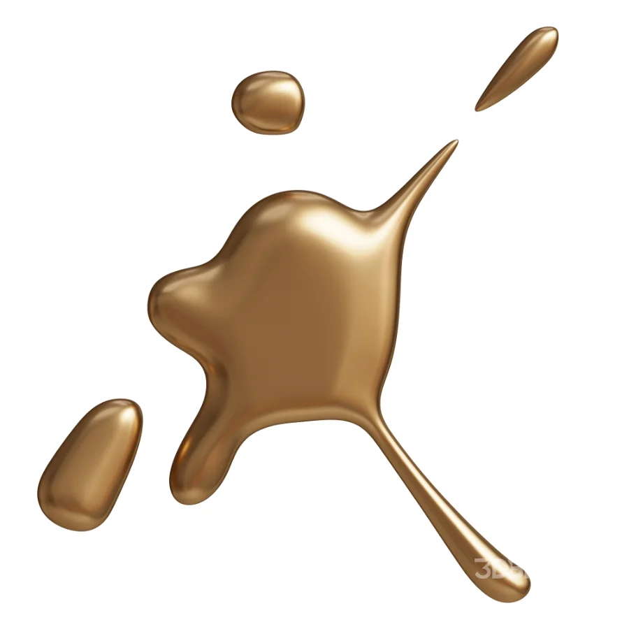 Wall Decor Liquid Chrome Splash Image 2