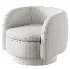 Muir Taupe Velvet Swivel Chair - Thumbnail 5