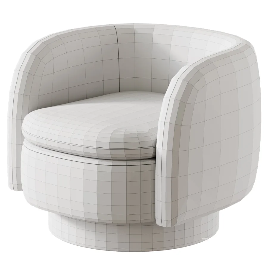 Muir Taupe Velvet Swivel Chair Image 5