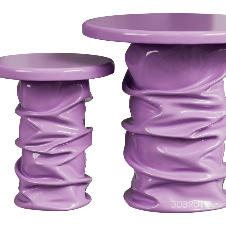 Gemini Set of 2 Purple Side Tables Image 5