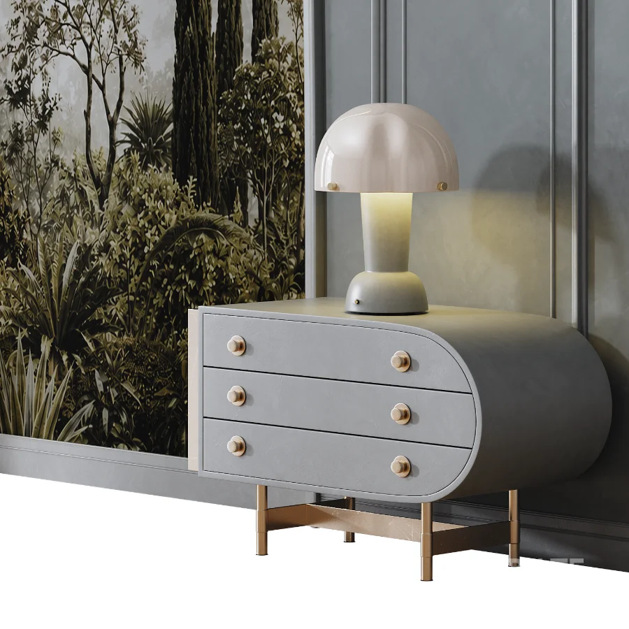 Modern neoclassical style bedroom headboard set 004 Image 3