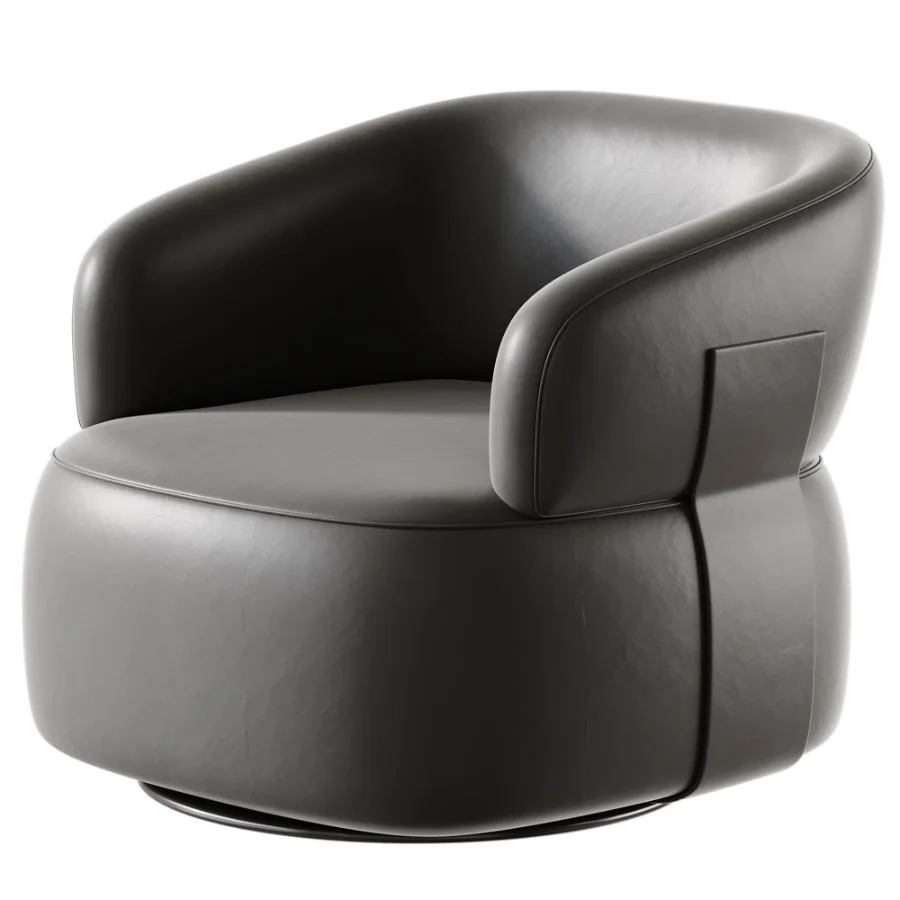 Hillip 360 Rotation Modern Barrel Chair Image 6