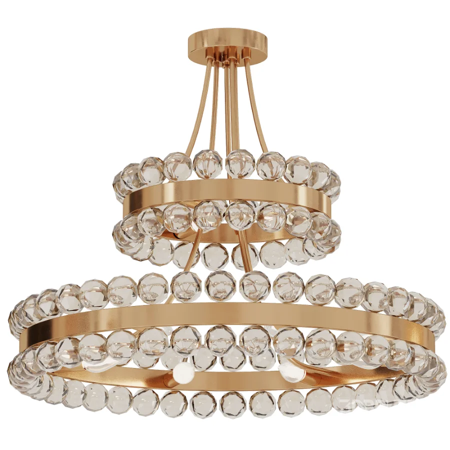 Bronze Modern Crystal Metal Chandelier Image 1