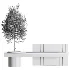 Bench with Plants – Urban Furniture 05 - Thumbnail 2