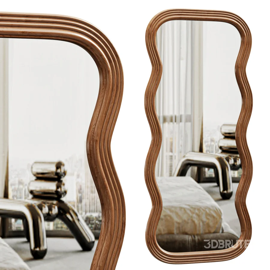 Frances Natural Floor Mirror Image 5