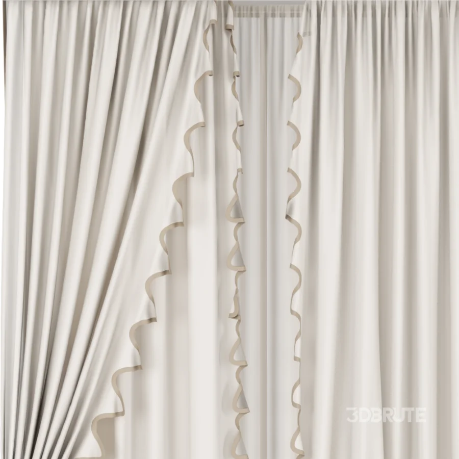Silk and Cotton Curtain Set 126 Image 2