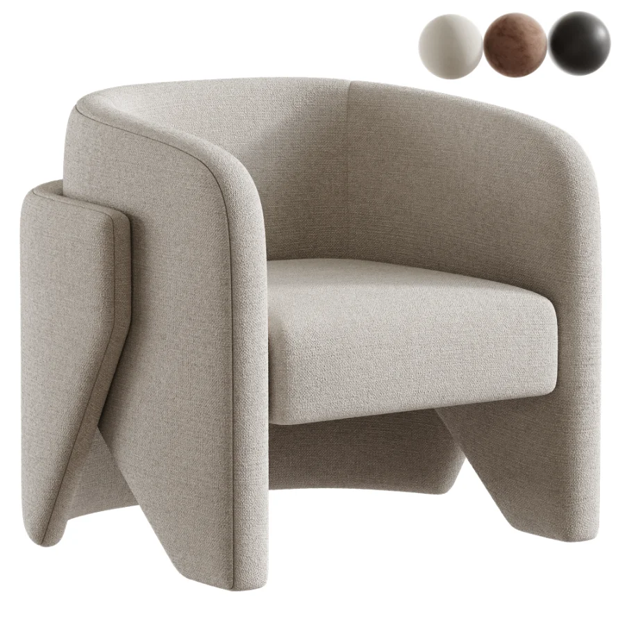 Contemporary Minimalist Armchair Image 1