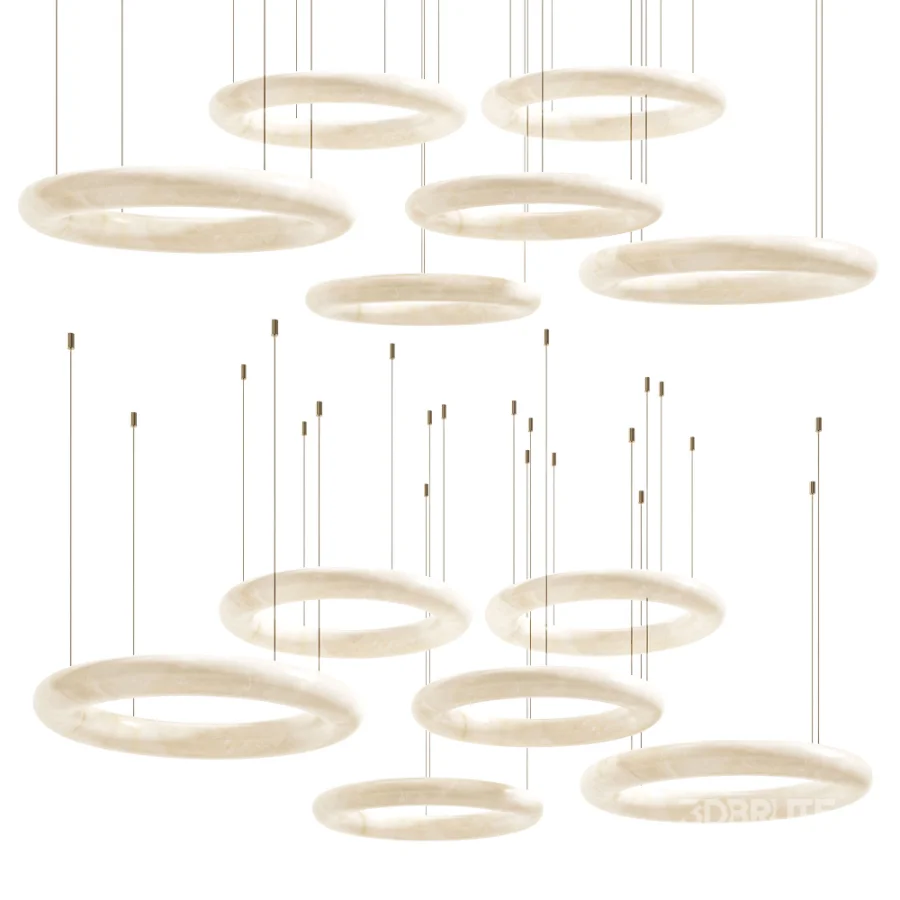 Aurelia Alabaster Ring Pendant Light 2 Image 2
