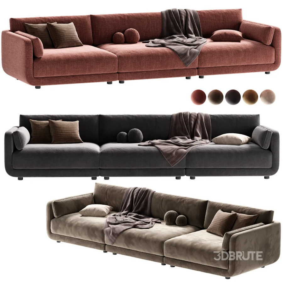 Naples Upholstered Sofa Image 6
