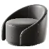 Aunna Upholstered Swivel Barrel Chair - Thumbnail 4