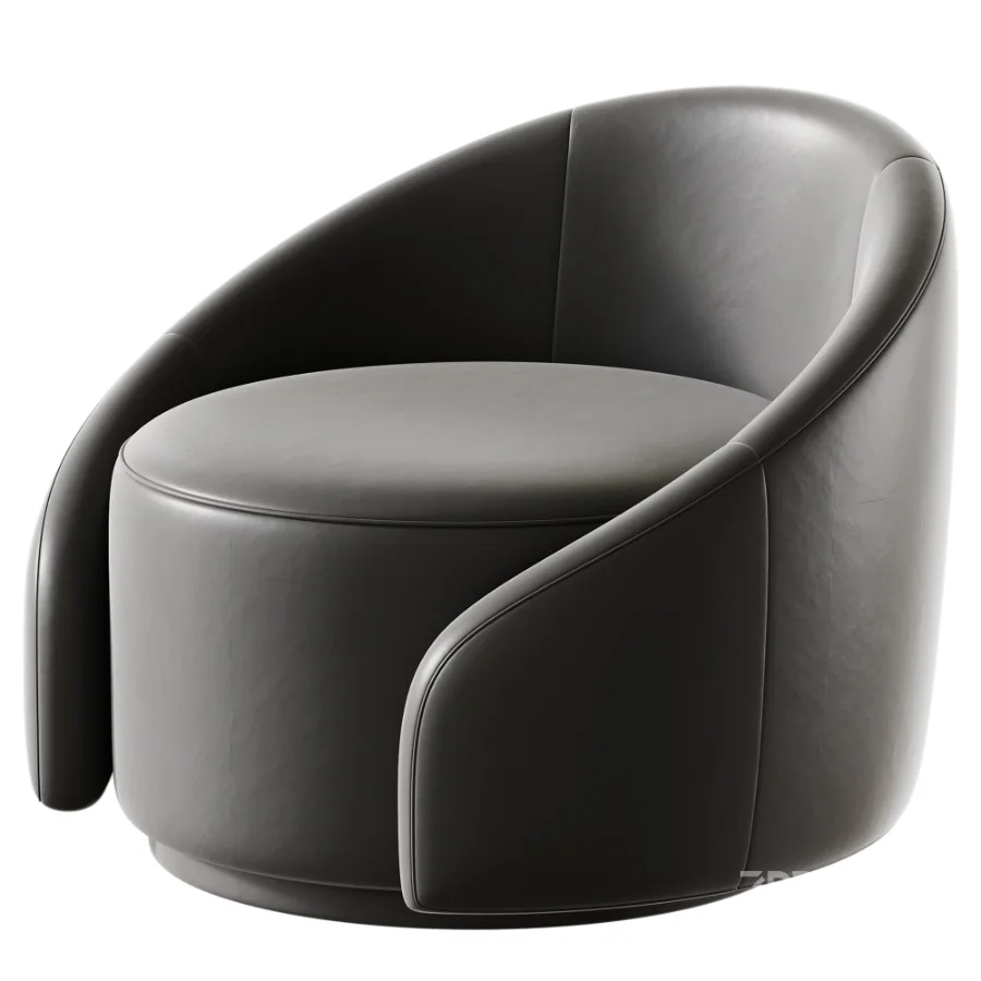 Aunna Upholstered Swivel Barrel Chair Image 4