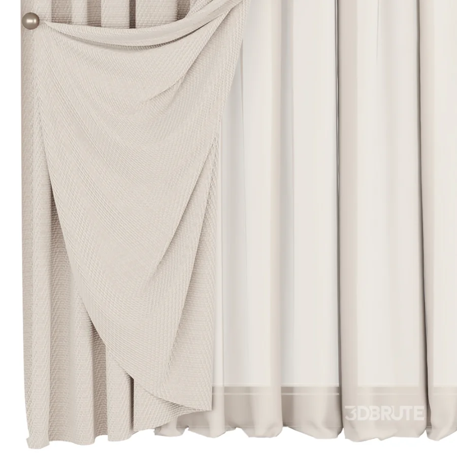 Silk and Cotton Curtain Set 130 Image 2