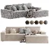 Hoekbank Galine New rechts ribstof met slaapfunctie - Thumbnail 6