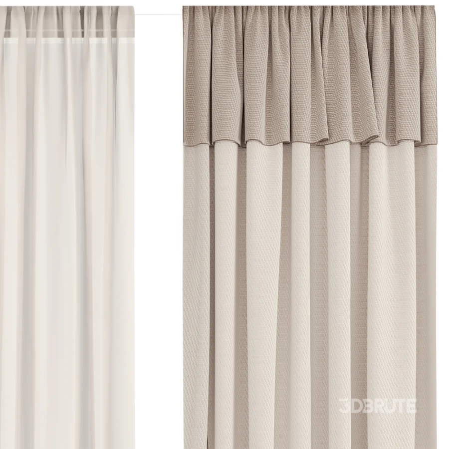 Silk and Cotton Curtain Set 130 Image 5