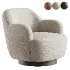 Spring Modern Upholstered Swivel Accent Chair - Thumbnail 1
