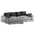 White L Shaped Deep Sofa - Thumbnail 6