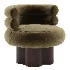 Swivel Boucle Barrel Chair - Thumbnail 3