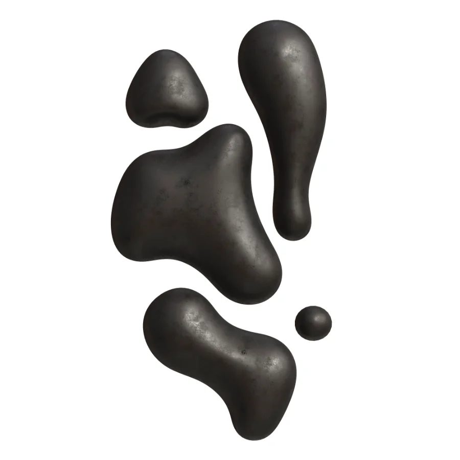 Modern Abstract Chrome Liquid Wall Art Image 1