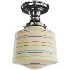 Prismatic Stripe Glass Flush Mount - Thumbnail 1