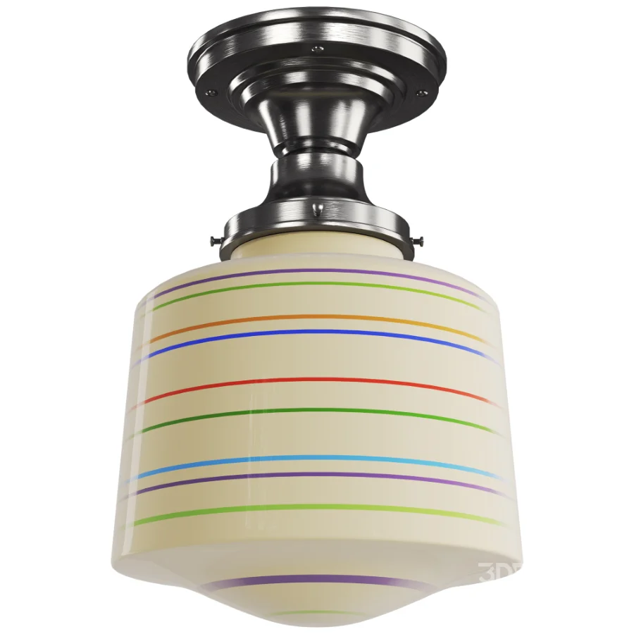 Prismatic Stripe Glass Flush Mount Image 1