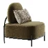Yellow Linen Accent Chair - Thumbnail 2
