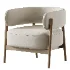 Marvin brown chenille swivel chair - Thumbnail 2